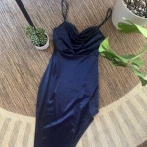 Windsor Asymmetrical Blue Dress